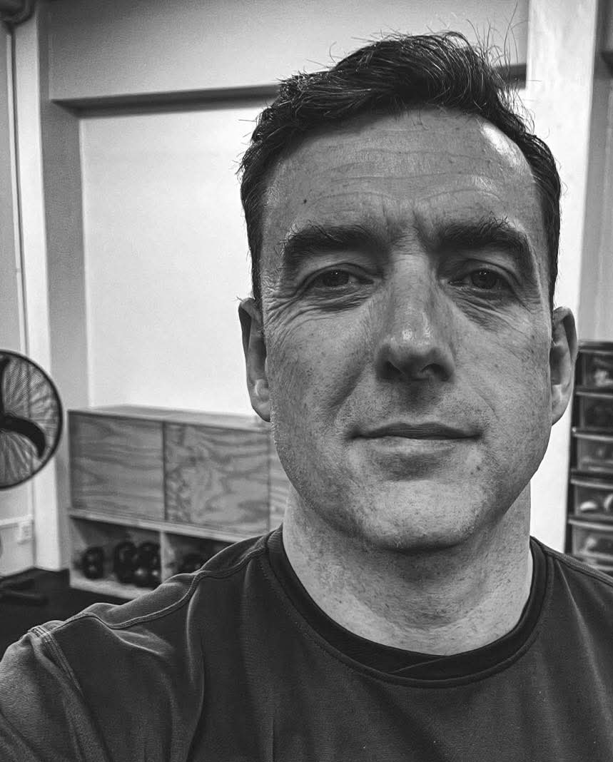 Paul Richards, head and shoulders, in his gym.